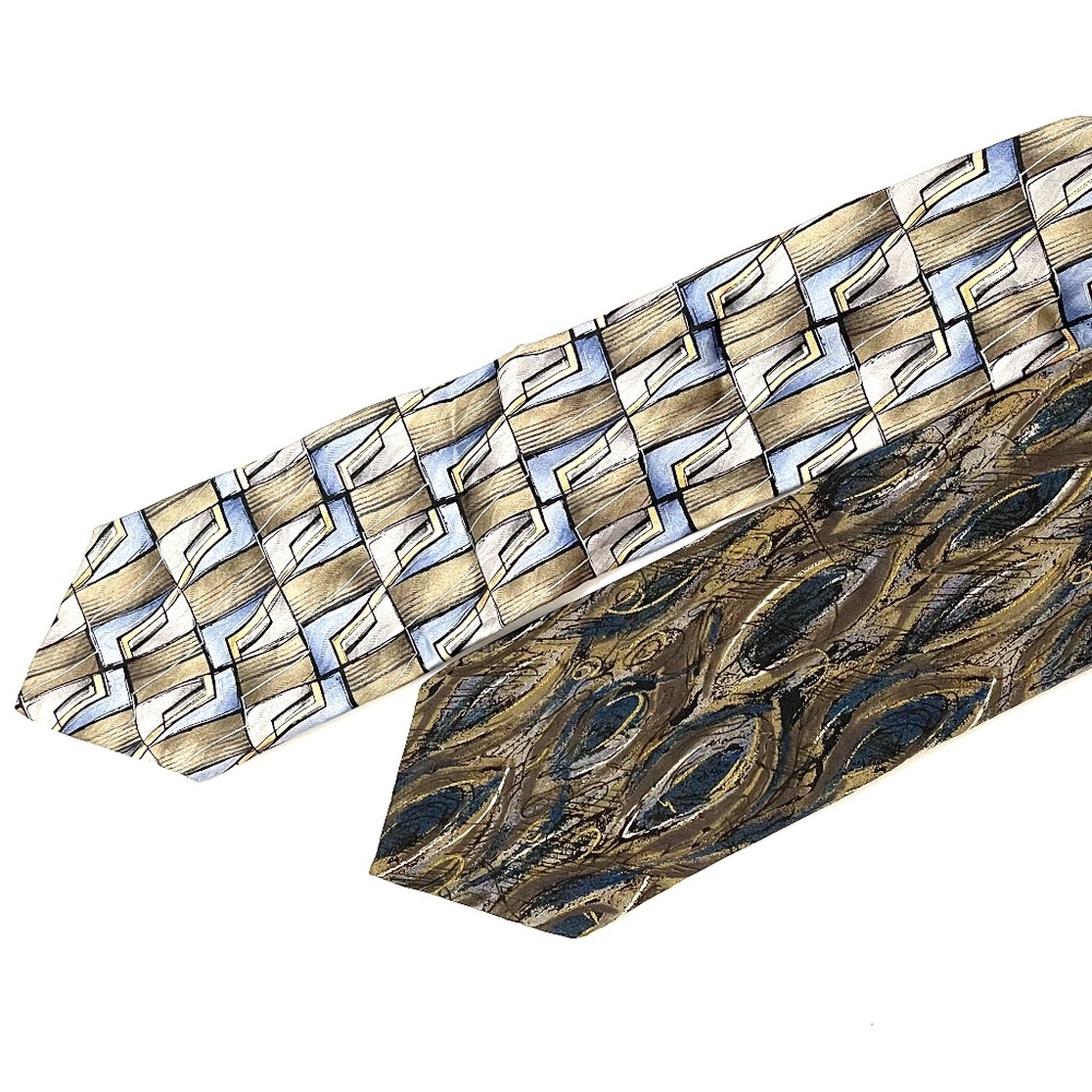 Gianfranco Ruffini Italy 100% Silk Tie (Bundle of 2)